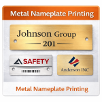 Create precise and durable metal nameplates with sharp text, logos, and full-color graphics. UV printing provides excellent detail and wear resistance, perfect for equipment tags, branding plates, and industrial identification.