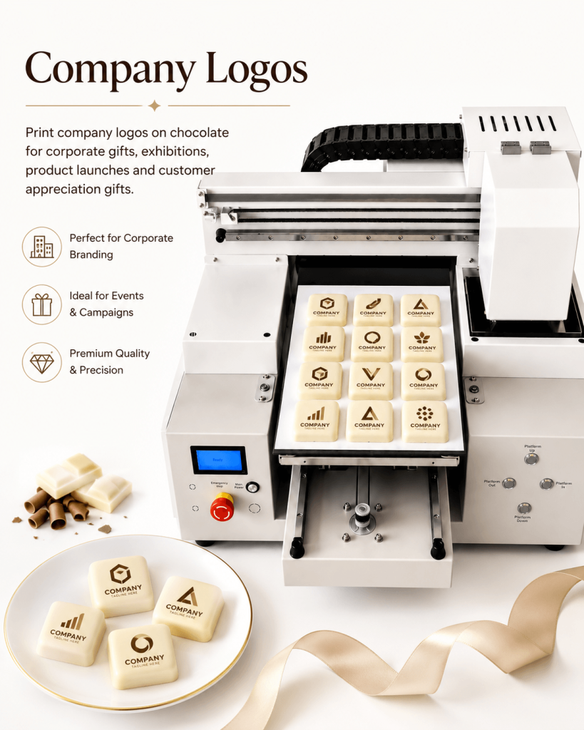 company logo chocolate printing sample