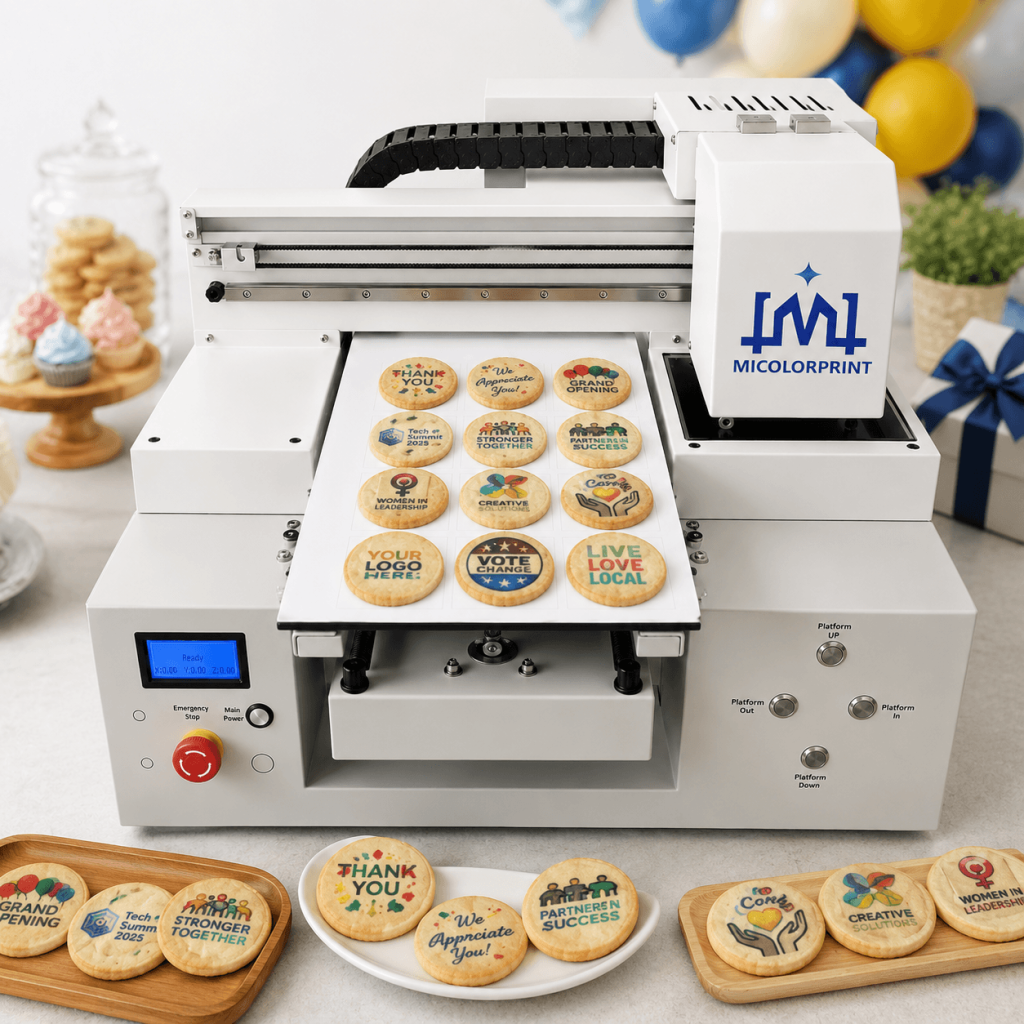 Event companies often need small-batch cookies with different logos, slogans or campaign designs. A cookie printer makes design changes more flexible.