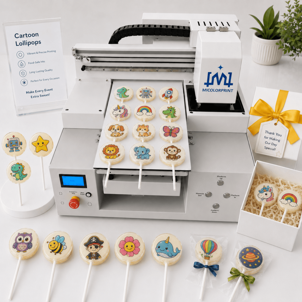 Print colorful patterns for: Children’s parties School events Theme celebrations Dessert tables Gift sets Customized retail products