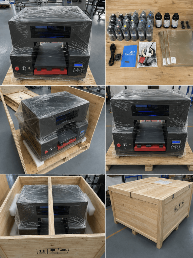 A3 uv dtf printer for Wooden Case Packing