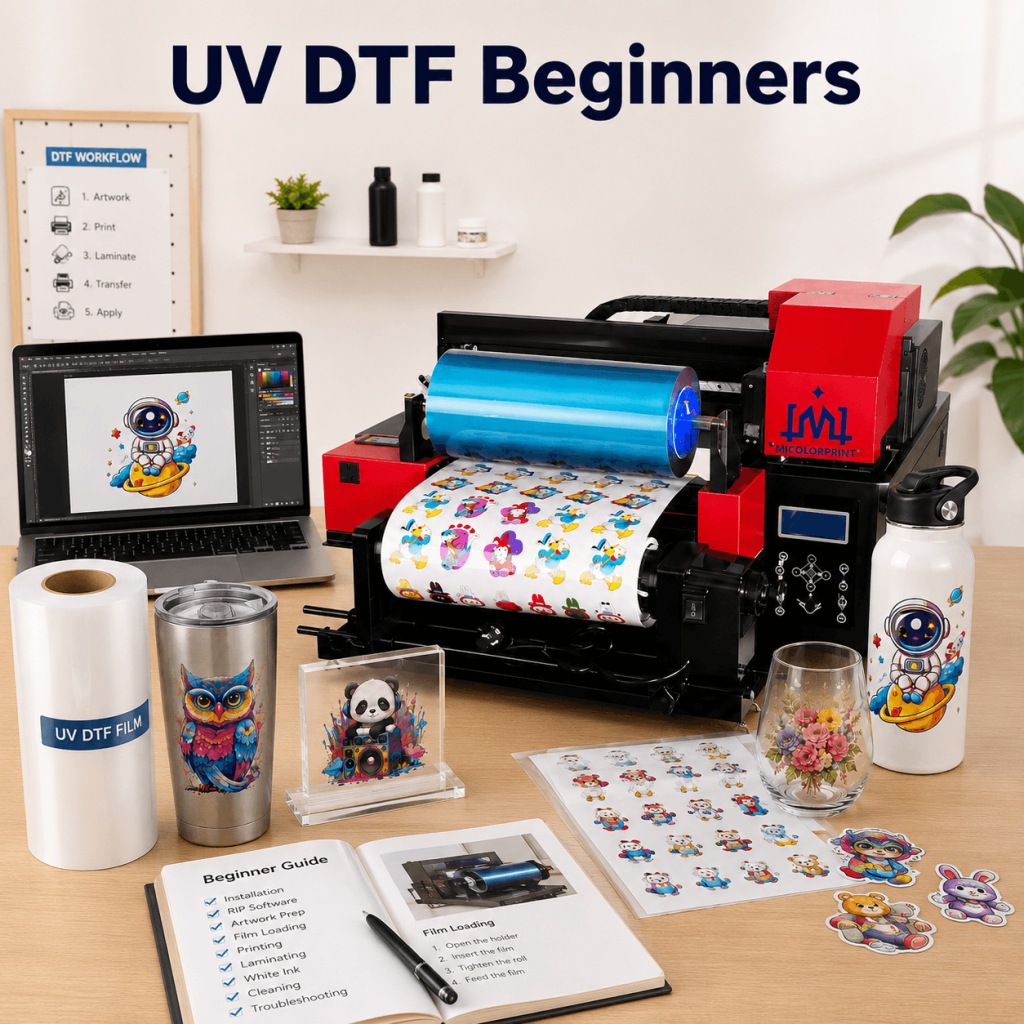 A small UV DTF printer can provide a more manageable starting point for users who want to learn the workflow before moving into higher-volume production.