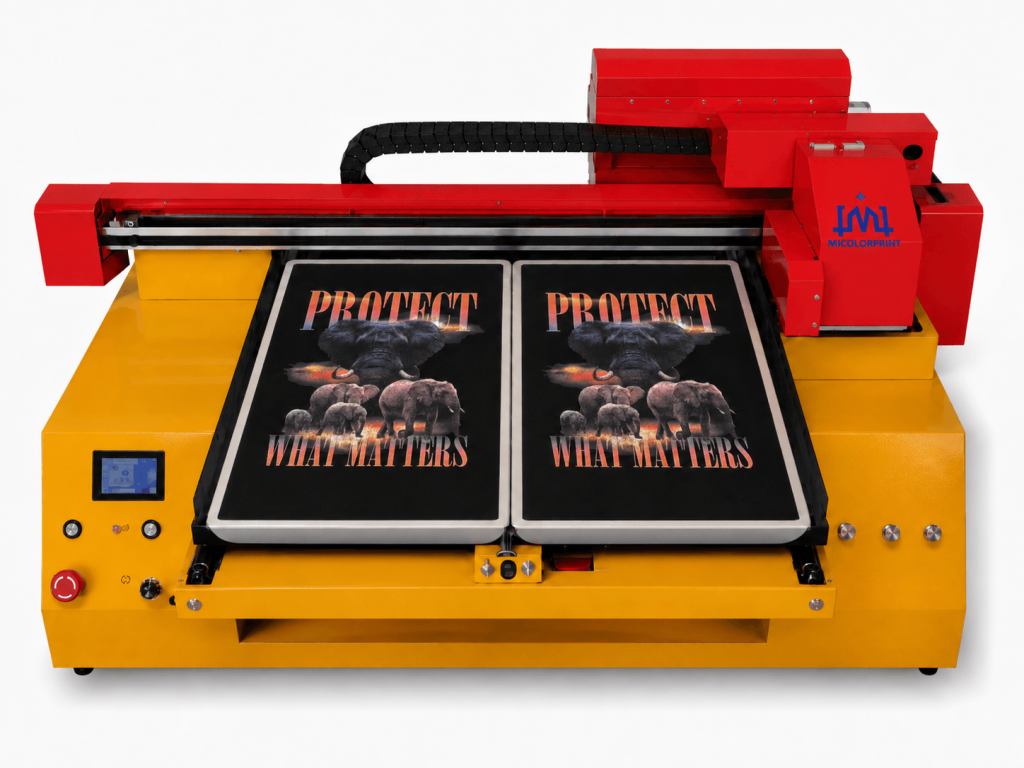 A2 DTG Printer for commercial T-shirt printing