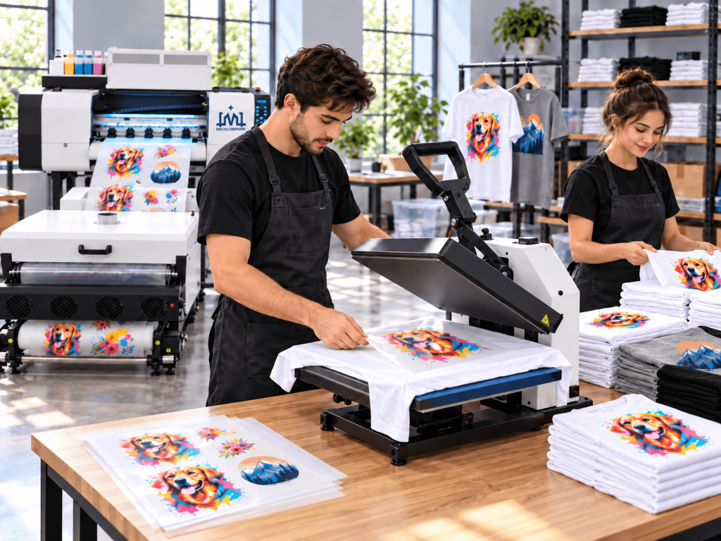 dtf printer for Complete workflow diagram