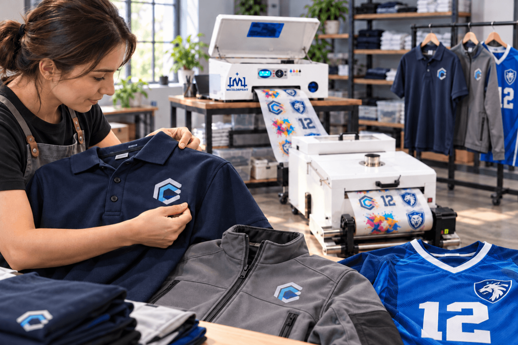 A3/30cm dtf printer for Workwear and Team Apparel